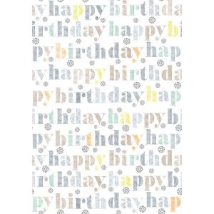 Carta 70x100 cm Happy Birthday taupe