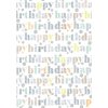 Carta 70x100 cm Happy Birthday taupe