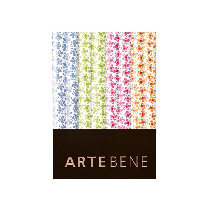 Carta da regalo Artebene Bluemchen blu verde 70x200 cm in rotolo
