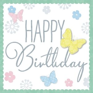 Mini biglietto Buon Compleanno Farfalla