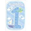 Biglietto Artebene Buon compleanno bambini 1 anno bleu