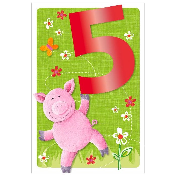 Biglietto Artebene 5° compleanno bambini