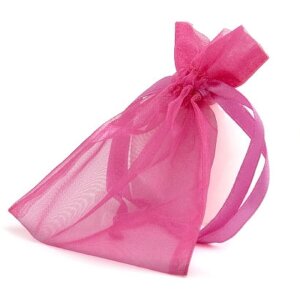 Borsa in organza 9x12 cm rosa