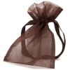 Sacchetto in organza 9x12 cm cioccolato