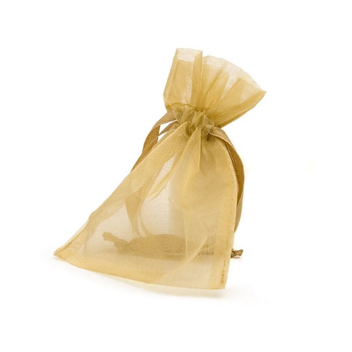 Artebene borsa in organza 9x12 cm oro