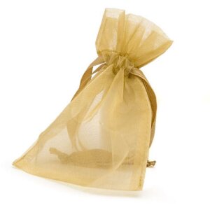 Artebene borsa in organza 9x12 cm oro