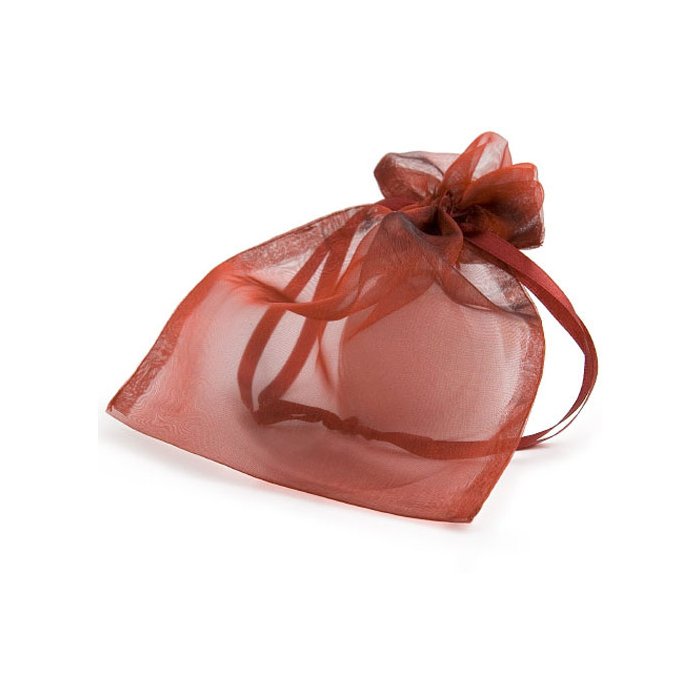 Borsa in organza 17x21 cm bordeaux
