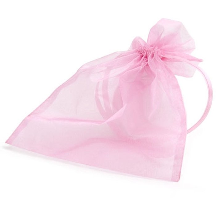 Borsa in organza 17x21 cm rosé