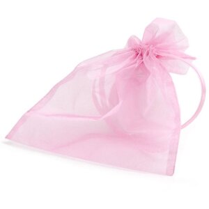 Borsa in organza 17x21 cm rosé