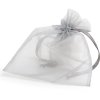 Borsa in organza 17x21 cm grigio argento