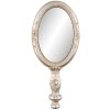 Specchio a mano in argento barocco 12x3x27 cm